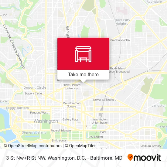 3 St Nw+R St NW map