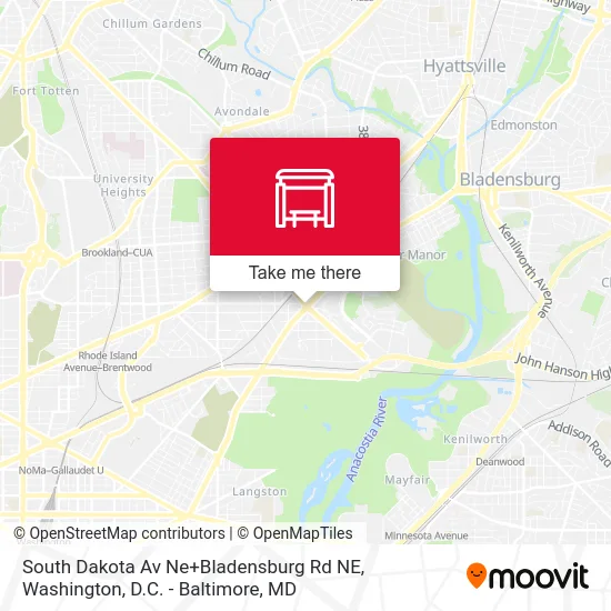 South Dakota Av Ne+Bladensburg Rd NE map
