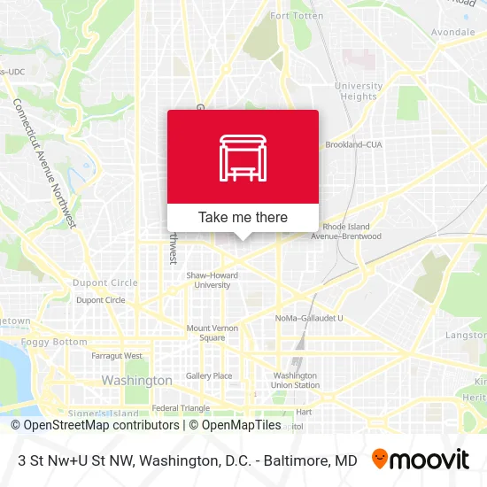3 St Nw+U St NW map