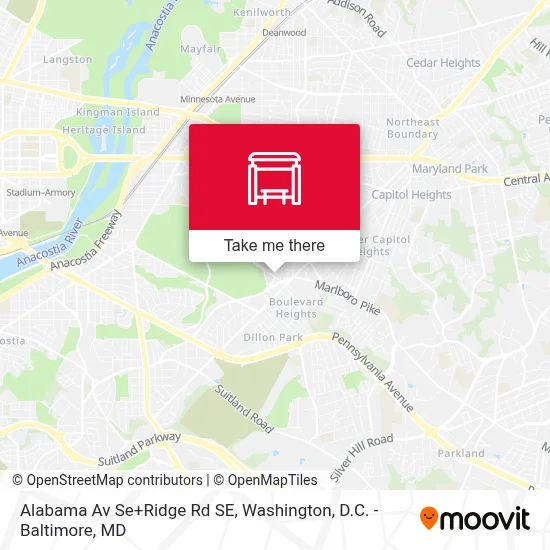 Alabama Av Se+Ridge Rd SE map