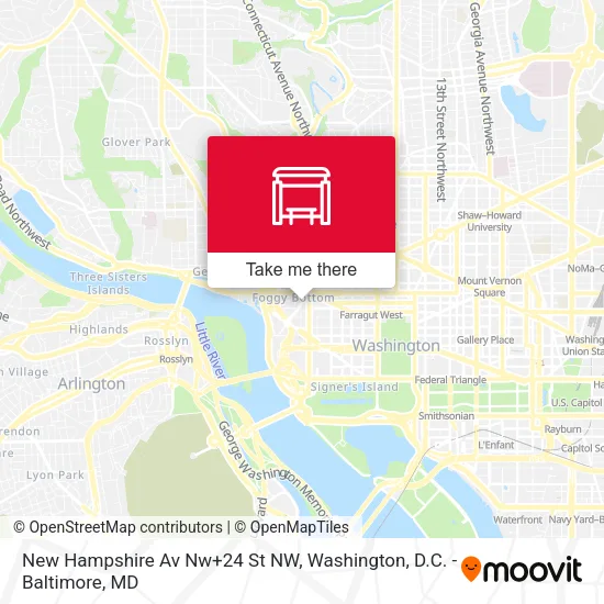 New Hampshire Av Nw+24 St NW map