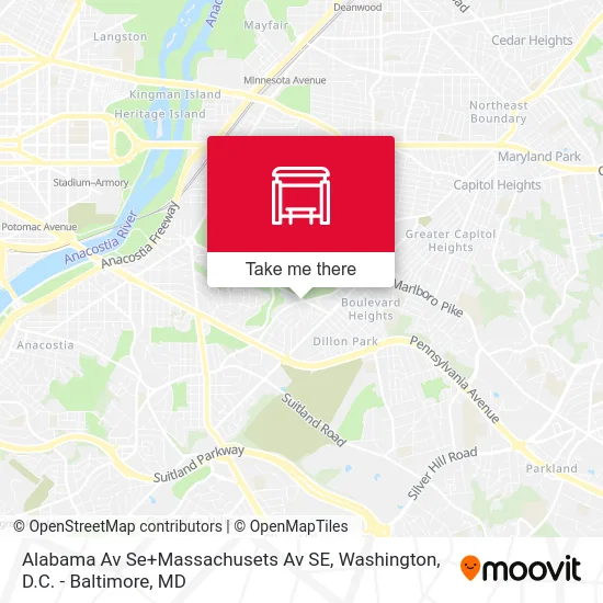 Alabama Av Se+Massachusets Av SE map