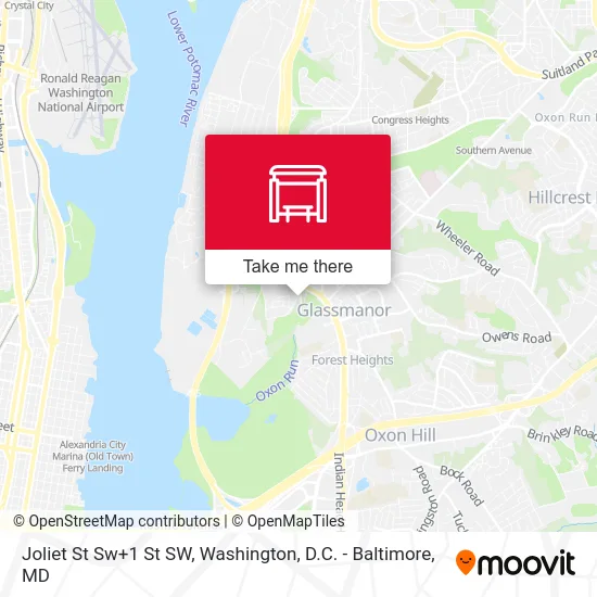 Joliet St Sw+1 St SW map