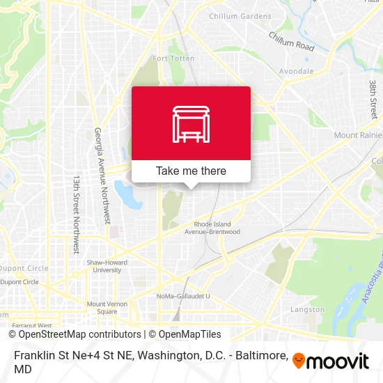 Franklin St Ne+4 St NE map