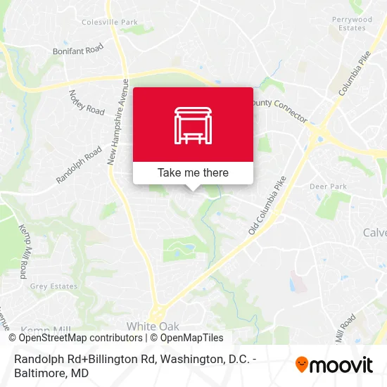 Randolph Rd+Billington Rd map