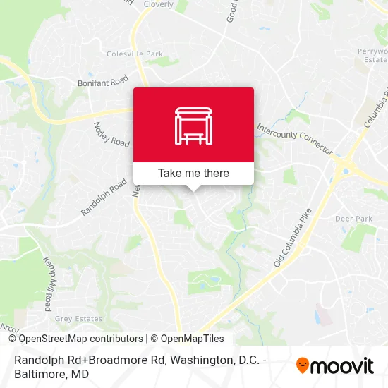 Randolph Rd+Broadmore Rd map