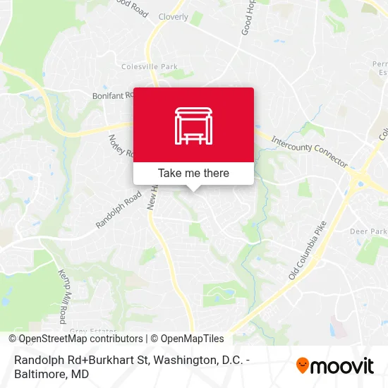 Randolph Rd+Burkhart St map