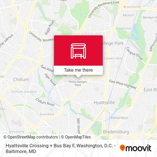 Hyattsville Crossing + Bus Bay F map