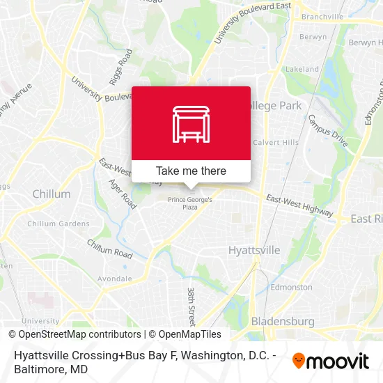 Hyattsville Crossing+Bus Bay F map