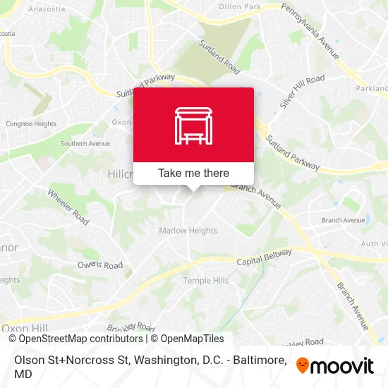 Olson St+Norcross St map