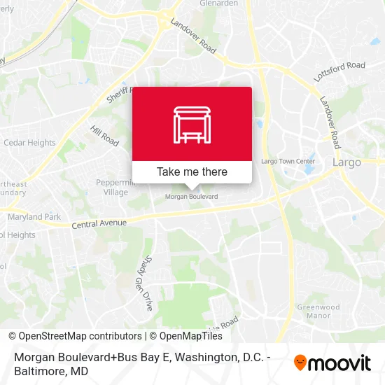 Morgan Boulevard+Bus Bay E map