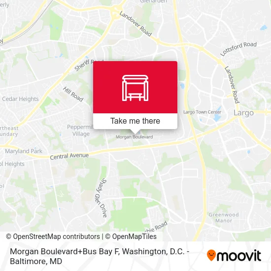 Morgan Boulevard+Bus Bay F map