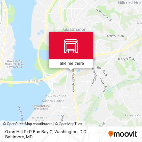 Oxon Hill P+R Bus Bay C map
