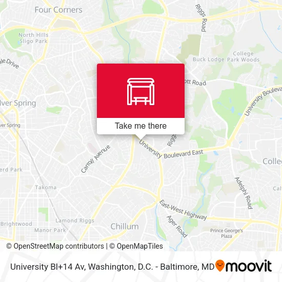 University Bl+14 Av map