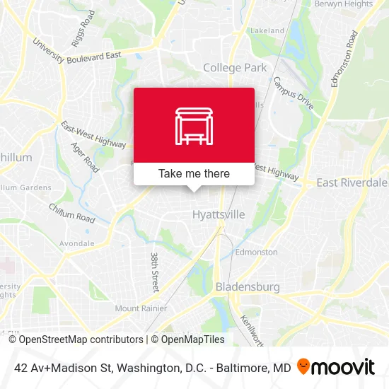 42 Av+Madison St map