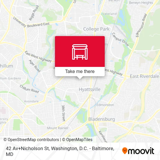 42 Av+Nicholson St map