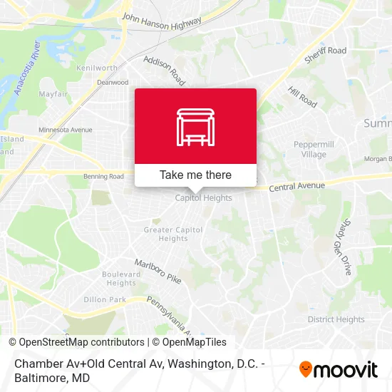 Chamber Av+Old Central Av map
