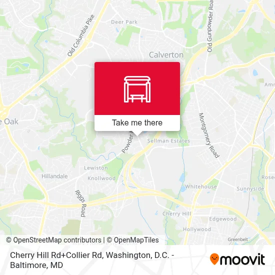 Cherry Hill Rd+Collier Rd map