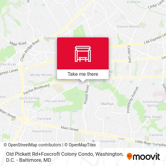 Old Pickett Rd+Foxcroft Colony Condo map