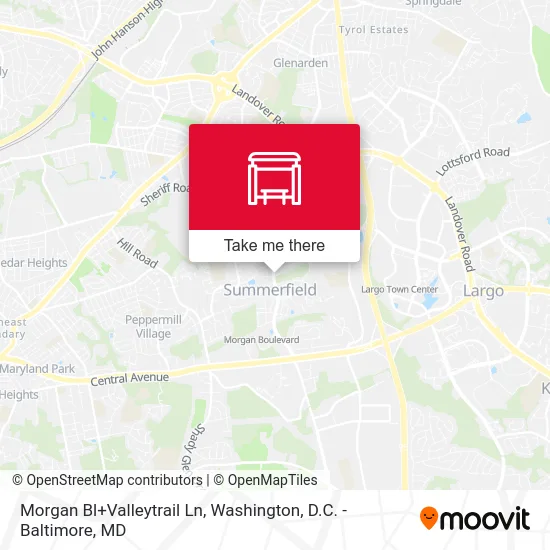 Morgan Bl+Valleytrail Ln map