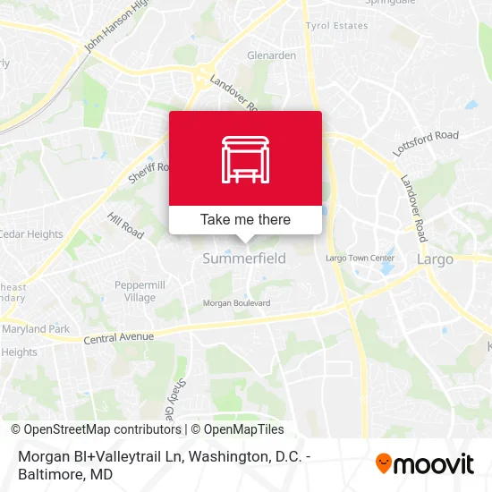 Morgan Bl+Valleytrail Ln map