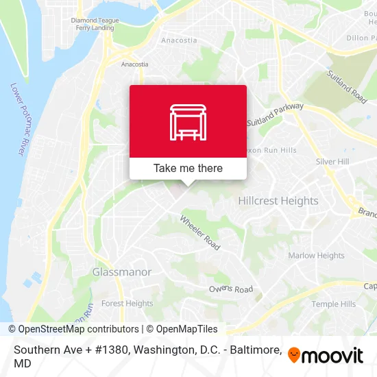 Southern Ave + #1380 map