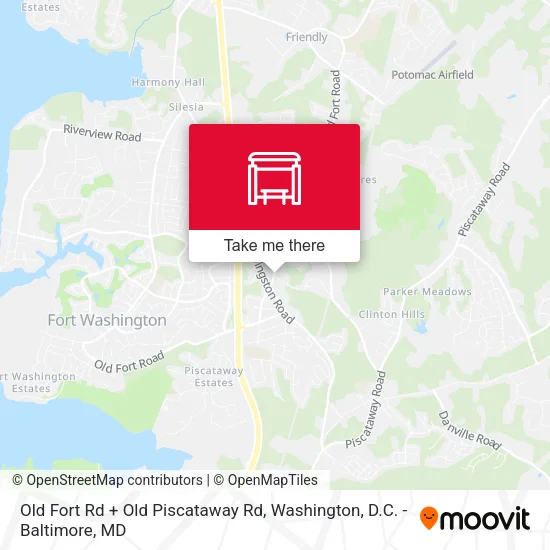 Old Fort Rd + Old Piscataway Rd map