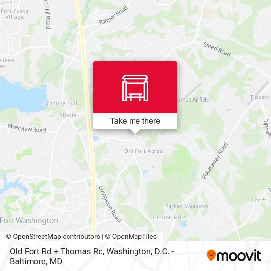 Old Fort Rd + Thomas Rd map
