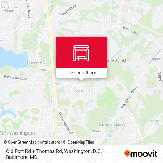 Old Fort Rd + Thomas Rd map