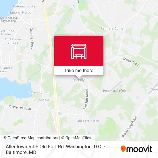 Allentown Rd + Old Fort Rd map