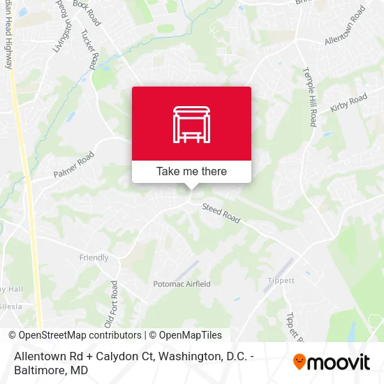 Allentown Rd + Calydon Ct map
