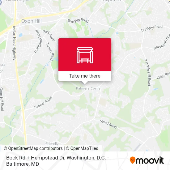 Bock Rd + Hempstead Dr map