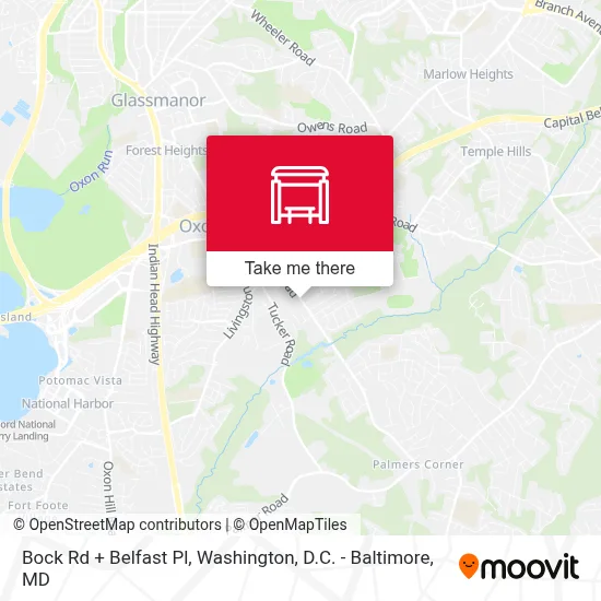 Bock Rd + Belfast Pl map