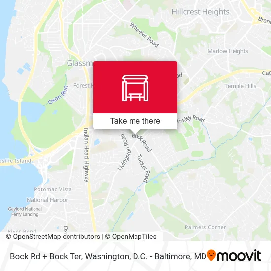 Bock Rd + Bock Ter map