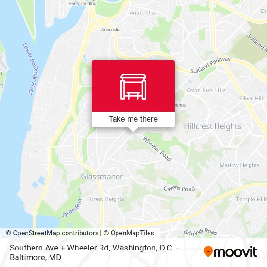 Southern Ave + Wheeler Rd map