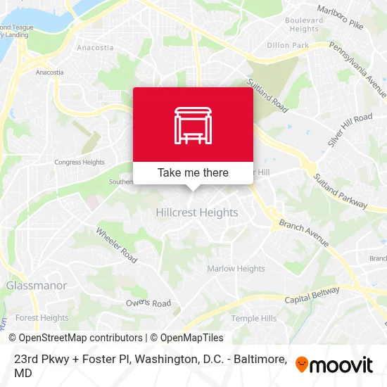 23rd Pkwy + Foster Pl map