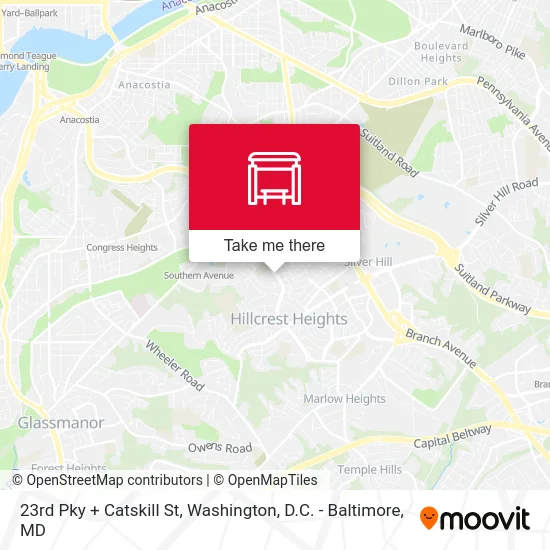 23rd Pky + Catskill St map