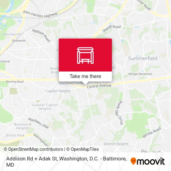 Mapa de Addison Rd + Adak St
