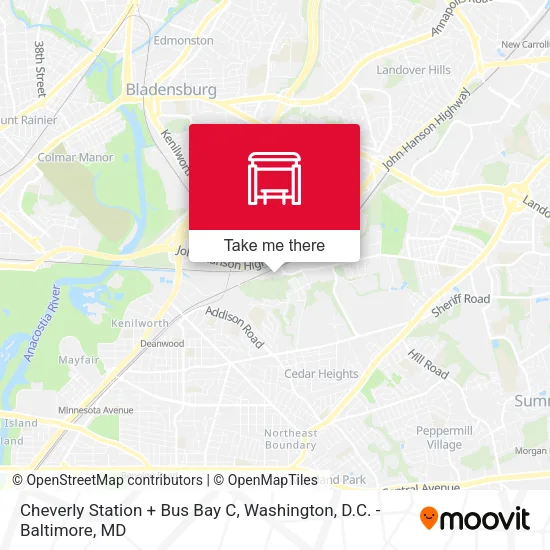 Cheverly Station + Bus Bay C map