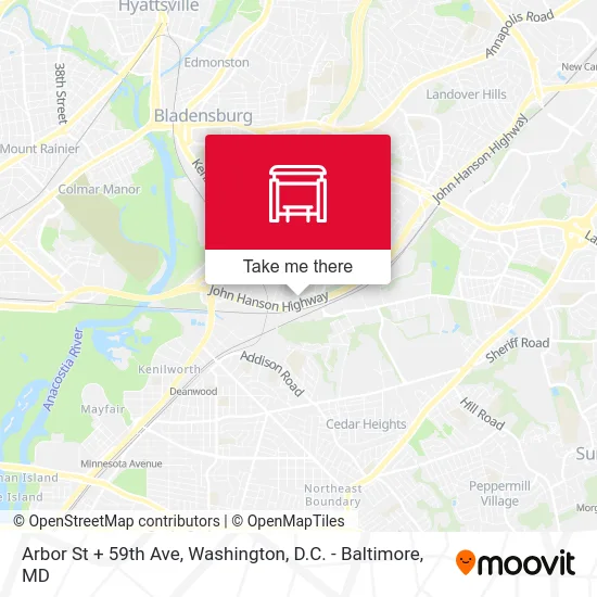 Arbor St + 59th Ave map