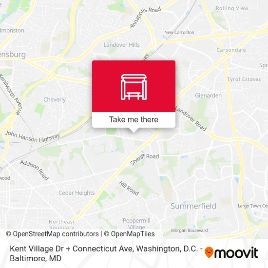Kent Village Dr + Connecticut Ave map