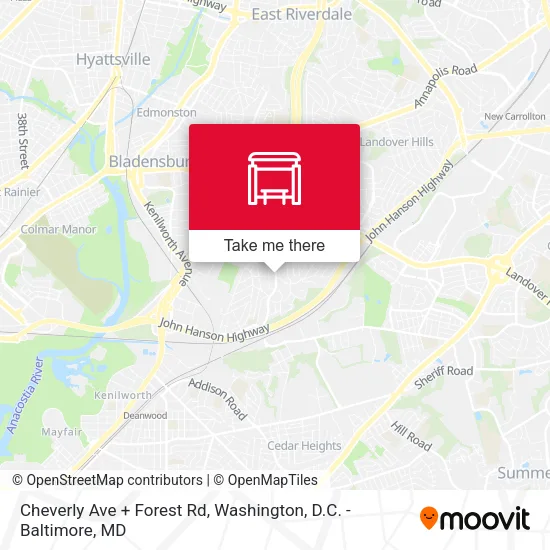 Cheverly Ave + Forest Rd map