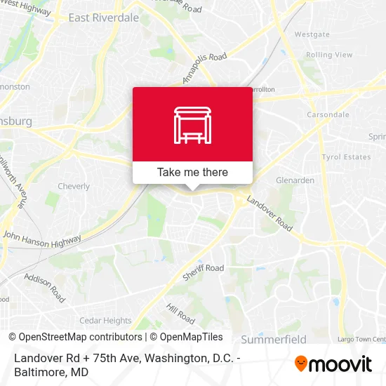 Landover Rd + 75th Ave map