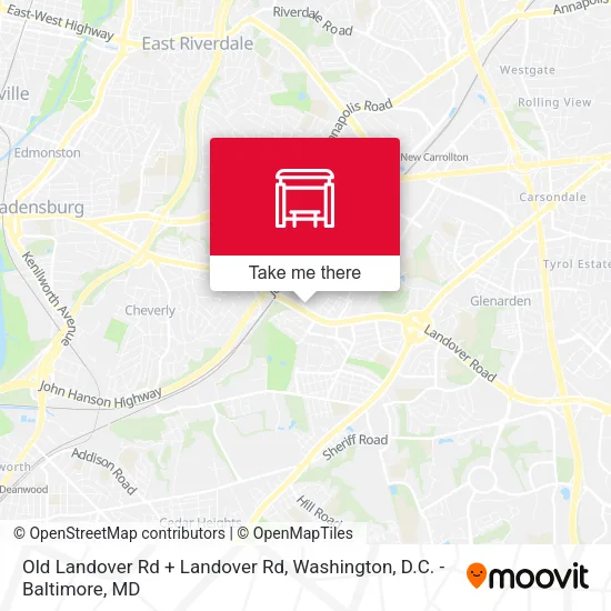 Mapa de Old Landover Rd + Landover Rd