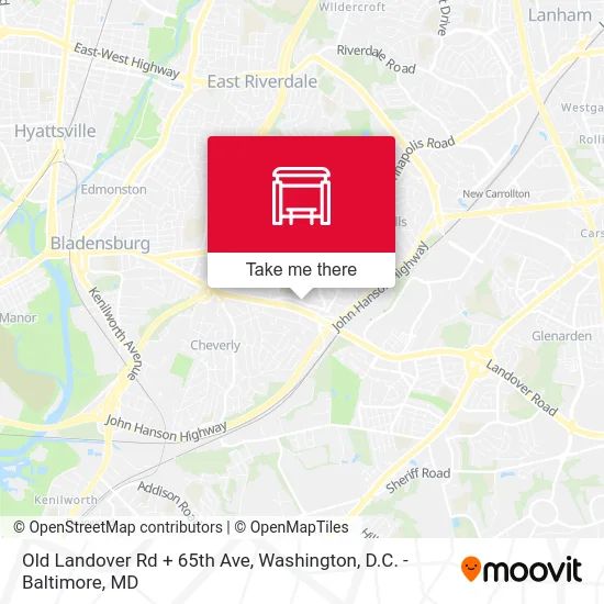 Old Landover Rd + 65th Ave map