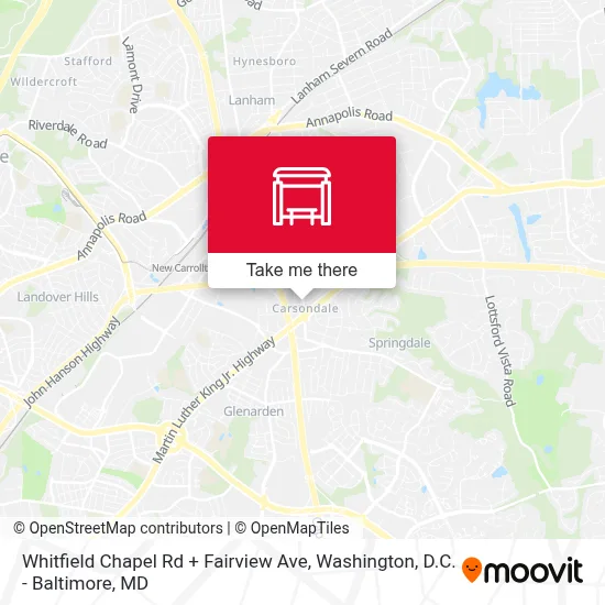 Whitfield Chapel Rd + Fairview Ave map