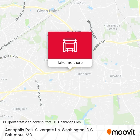 Annapolis Rd + Silvergate Ln map