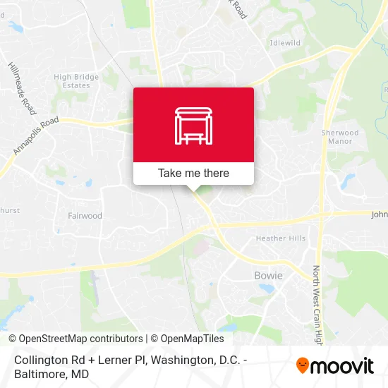 Collington Rd + Lerner Pl map