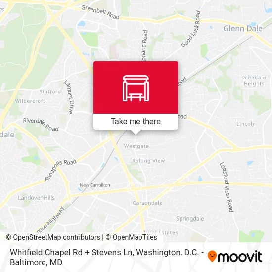 Whitfield Chapel Rd + Stevens Ln map