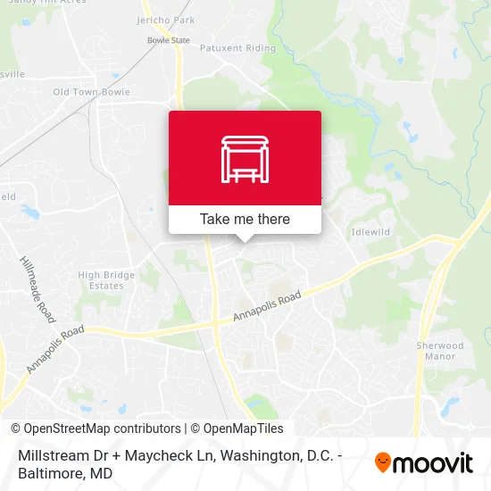 Millstream Dr + Maycheck Ln map